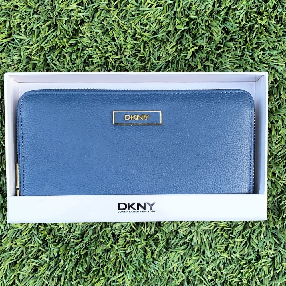 DKNY BLUE WALLET- SOFT LEATHER-